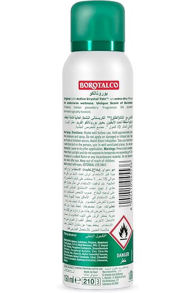 Borotalco DEODORANT ORIGINAL SPRAY 150ML