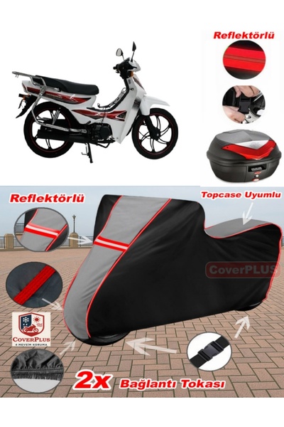 CoverPlus Mondial 100 Sfc Automatic X Tarpaulin Topcase Compatible Motorcycle...