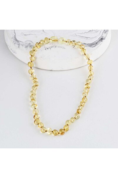 Gümüş Pazarım Round Cut Original Children's Amber Necklace