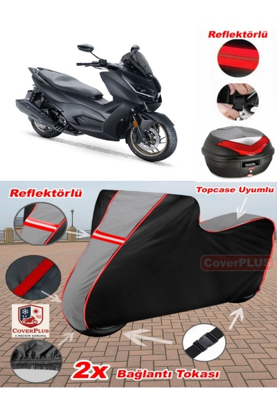 CoverPlus Rks Rnx Plus Tarpaulin Topcase Compatible Motorcycle Tarpaulin (Gre...