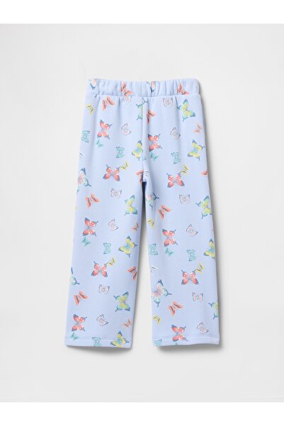 GAP Kız Bebek Mavi VintageSoft Wide-Leg Fleece Eşofman Altı