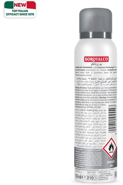 Borotalco DEODORANT INVISIBLE SPRAY 150ML