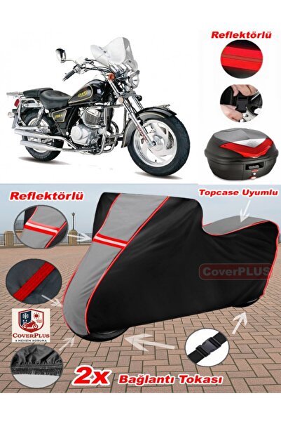CoverPlus Lifan Lf250-4 Tarpaulin Topcase Compatible Motorcycle Tarpaulin (Gr...