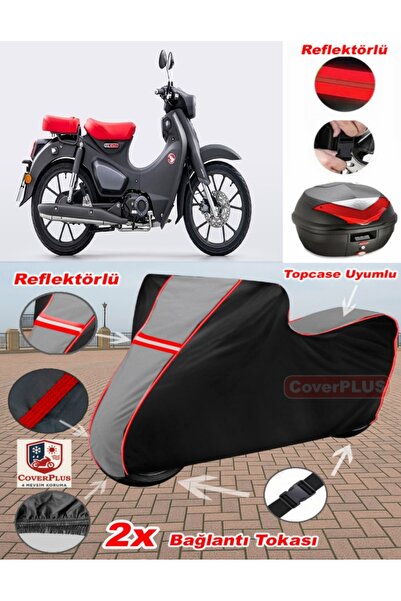 CoverPlus هوندا C125 سوبر شبل القماش المشمع Topcase متوافق مع القماش المشمع ل...