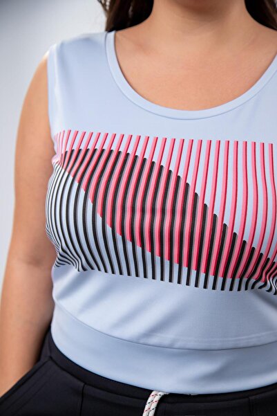 Roxxlen 12224141 Printed Tank Top Blue