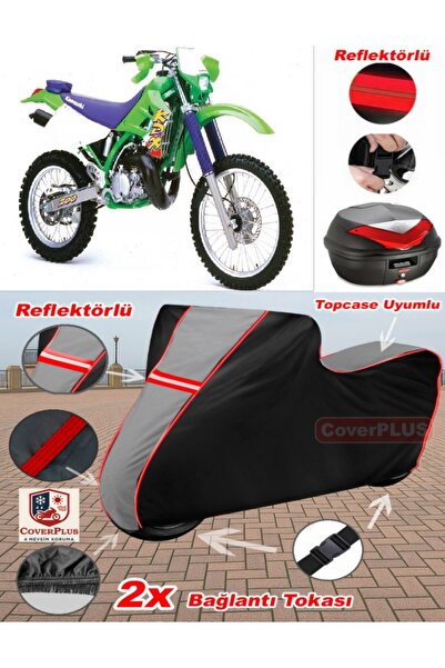CoverPlus Kawasaki KDX 200 Tarpaulin Topcase متوافق مع القماش المشمع للدراجات...