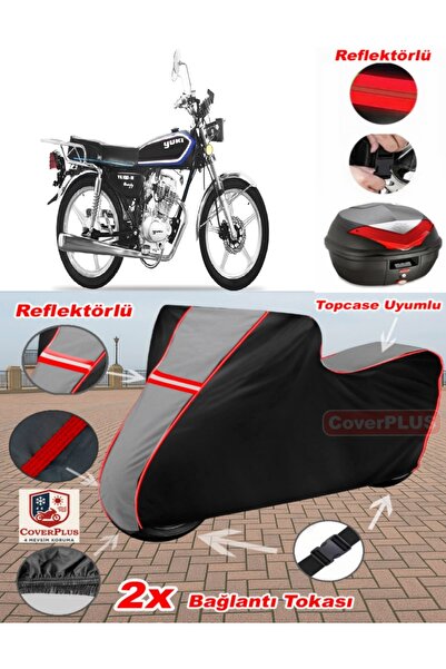 CoverPlus Yuki YK 100-B قماش القنب Topcase متوافق مع القماش المشمع للدراجات ا...