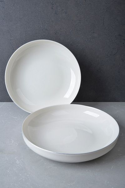 Heda Porselen Rüya Platinum Gilded 2 Piece Pit Dinner Plate