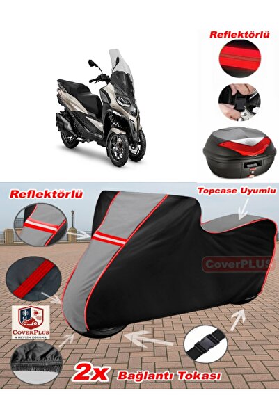 CoverPlus Piaggio MP3 530 Exclusive Tarpaulin Topcase متوافق مع القماش المشمع...