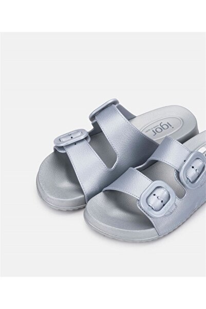 IGOR İgor Women's Habana Metal Slippers Silver S10345-201