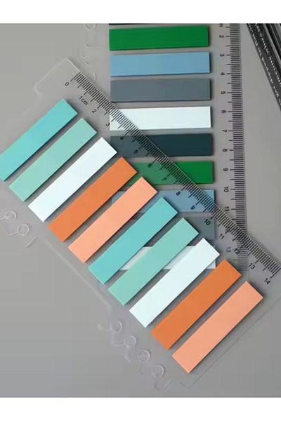 Ceylan Kırtasiye 10 Color Ruled Transparent Pet Index - Index Sticker - Post-It - Sticky Note (1 Piece)