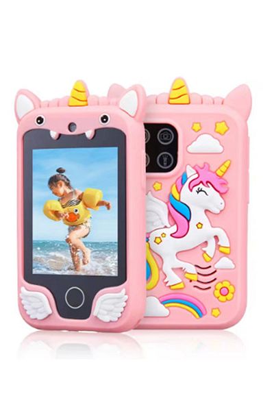 RubyBoutiques Educational Phone for Kids Touch Screen Dual Camera with Flashlight Music Ç - Blc4339-2758