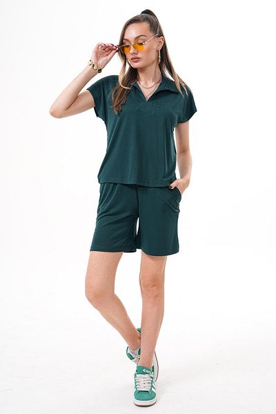 ŞİMAL Women's Polo Neck Shorts Suit 250086 -