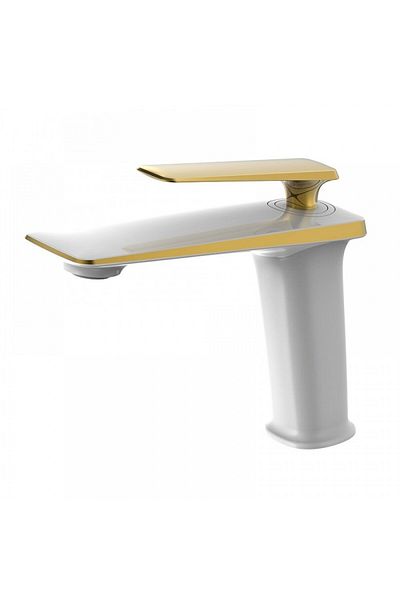 Smack Medium Basin Faucet White Gold SMK005
