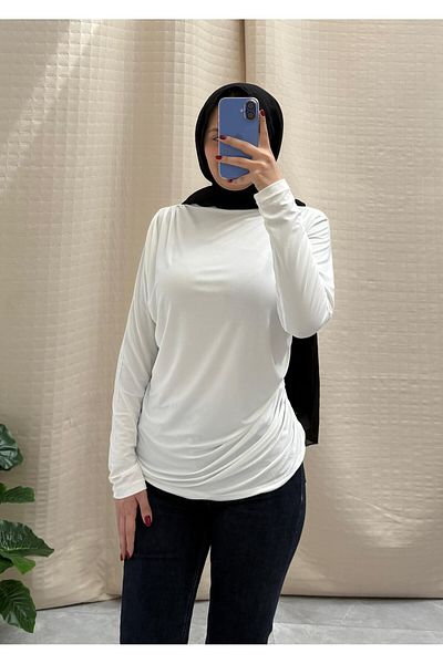 NİSUM MODA Sandy Bluz with Shoulder and Waist Tie Detail