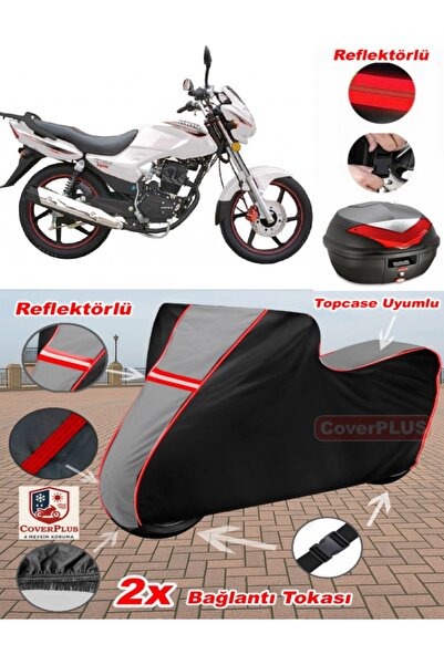 CoverPlus Kral Motor KR-150-G القماش المشمع Topcase متوافق مع القماش المشمع ل...