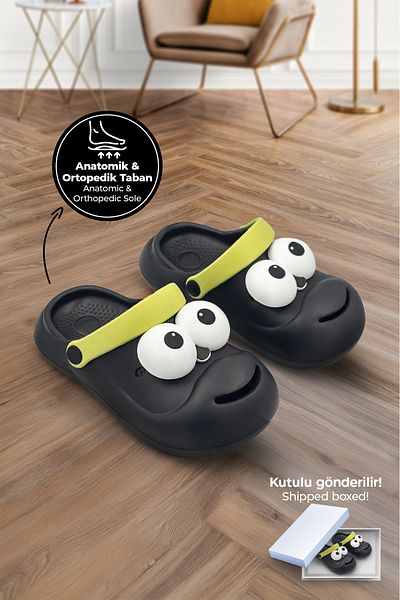 Beınsteps Papuci Copii Drăguț Școală Creșă Plajă Piscina Ortopedice Papuci Copii Cute Burst Eye