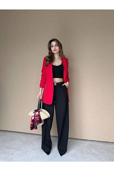 chwain Shirred jacket with drawstring sleeves
