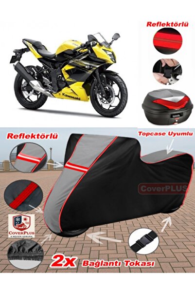 CoverPlus Kawasaki Ninja 250Sl Tarpaulin Topcase Compatible Motorcycle Tarpau...