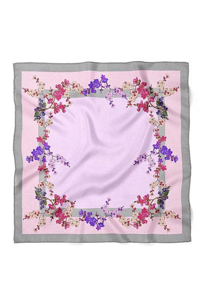 nehir eşarp Flower Pattern Scarf Bandana 70 X 70 cm