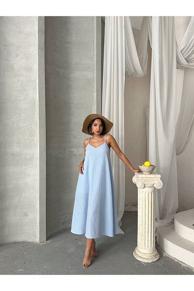 İLKCET MODA Rochie casual de damă cu căptușeală interioară și bretele reglabile