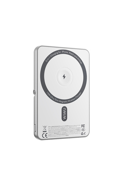 WIWU Yapay Zekalı Dijital Led Göstergeli Standlı Kablosuz Powerbank Şarj Azaltmaz 5000mah 15w Wi-p034