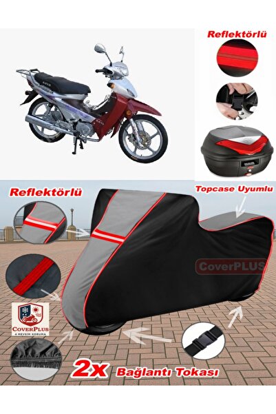 CoverPlus Asya AS 110-8 قماش القنب Topcase متوافق مع القماش المشمع للدراجات ا...