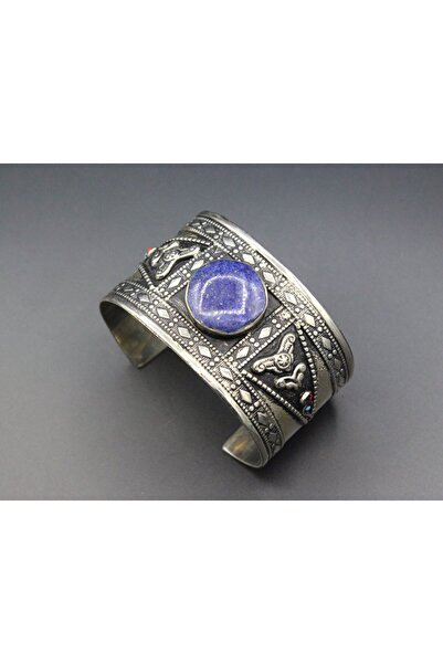 Store , Mavi Lapis Lazuli Taşlı Bileklik, Kelepçe Bileklik, Afgan Takıları,