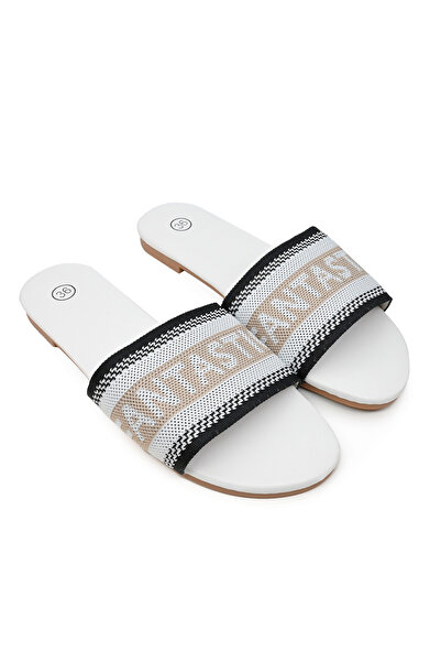 Tmall Papuci casual pentru femei, talpă joasă, S1000, albi