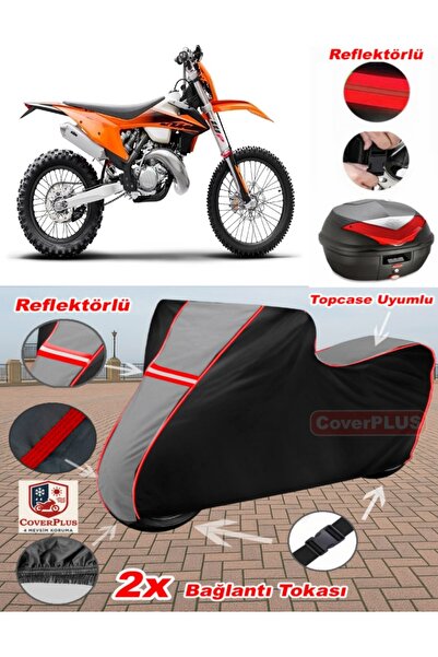 CoverPlus KTM 150 EXC TPI القماش المشمع Topcase متوافق مع القماش المشمع للدرا...