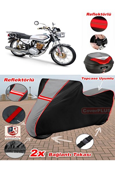 CoverPlus Kuba Cheetah 150R Tarpaulin Topcase متوافق مع القماش المشمع للدراجا...