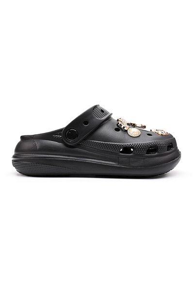 Tmall Women's Slippers, With Platform And Accessories, Foam, Pd1026, Black