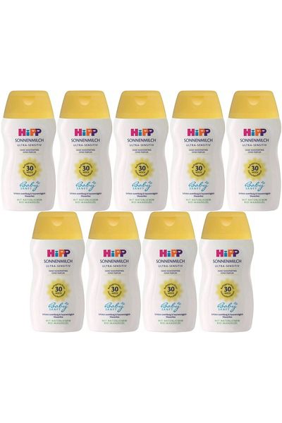 Hipp Babysanft Sun Cream - Sonnen Gesıchtscreme for Face 30 Factor Ultra Sensitive 50ml (Set of 9)