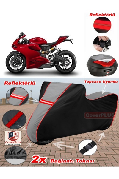 CoverPlus Ducati Panigale 899 Tarpaulin Topcase Compatible Motorcycle Tarpaul...