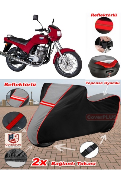 CoverPlus Jawa 350 2T Tarpaulin Topcase متوافق مع القماش المشمع للدراجات النا...