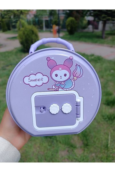 EMKSHOP Locked Metal Sturdy Money Box with Cute Sweet Model (Comes in Transparent Box)