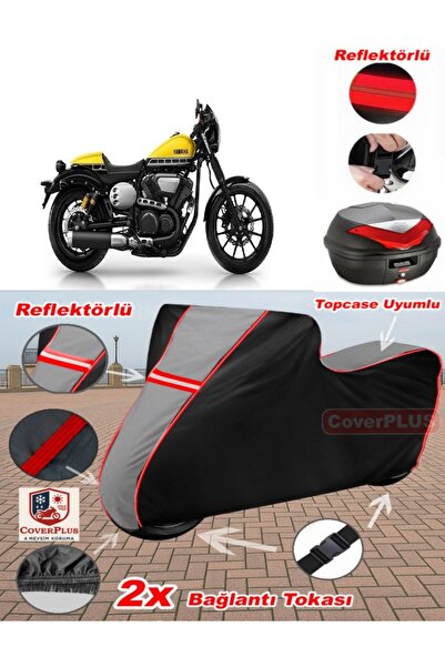 CoverPlus Yamaha XV950R القماش المشمع Topcase متوافق مع القماش المشمع للدراجا...