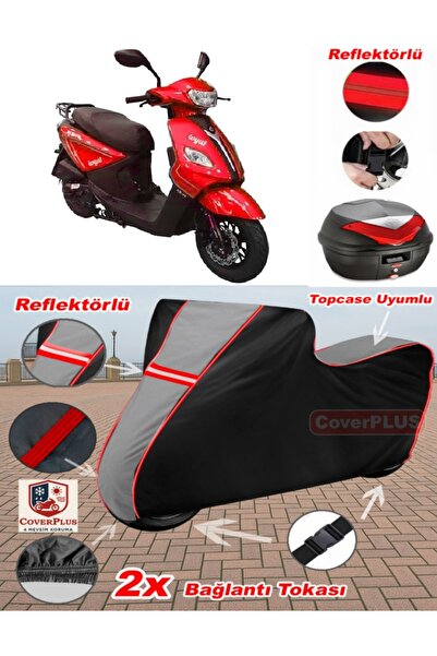 CoverPlus Kral Motor KR-44 Loyal 50 قماش القنب Topcase متوافق مع القماش المشم...