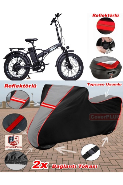 CoverPlus Volta VB2 Tarpaulin Topcase متوافق مع القماش المشمع للدراجات الناري...