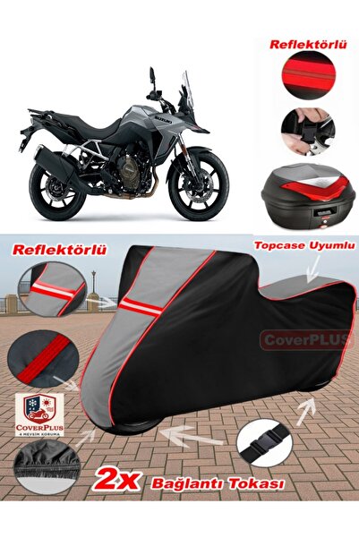 CoverPlus سوزوكي V-Strom 800 DE قماش القنب Topcase متوافق مع قماش القنب للدرا...