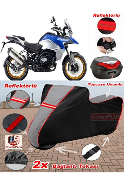 CoverPlus QJ SRT800 X قماش القماش Topcase متوافق مع القماش المشمع للدراجات ال...