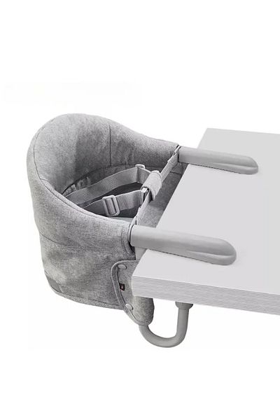 Empria Baby High Chair, Table-Mounted, Portable, Gray