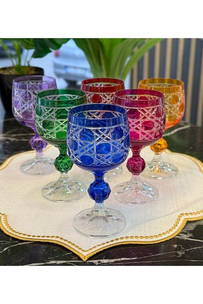 Bohemia Set of 6 Sterna Coffee Side Glasses Colored