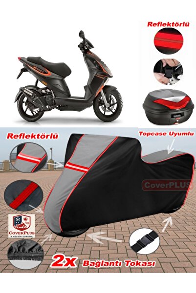CoverPlus Piaggio NRG Power 50 Canvases Topcase متوافق مع القماش المشمع للدرا...
