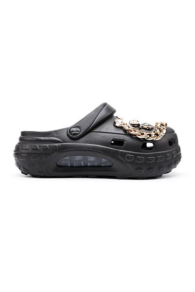 Tmall Women's Slippers, With Platform And Accessories, Foam, Pd1027, Black
