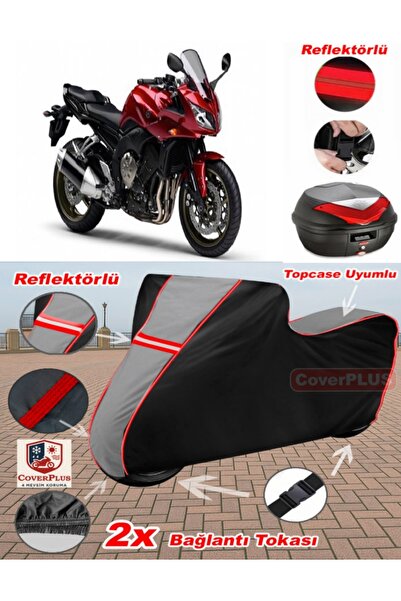 CoverPlus Yamaha FZ1 Fazer Canvas Topcase متوافق مع القماش المشمع للدراجات ال...