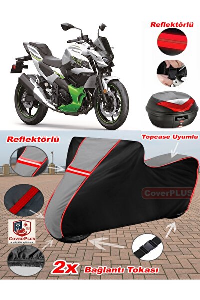 CoverPlus Kawasaki N?NJA7 HYBRID Tarpaulin Topcase متوافق مع القماش المشمع لل...