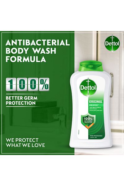 Dettol Original Shower Gel & Body Wash, Pine Scent, 250ml X 6