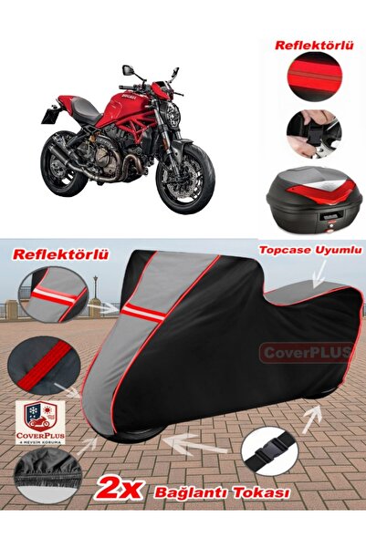 CoverPlus Ducati Diavel Dark Tarpaulin Topcase متوافق مع القماش المشمع للدراج...