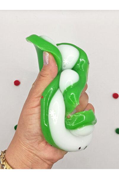 Limmy Dev Pati Squishy Taba Squishy Kedi Pati Sıkma 14 cm Pullu Pati Sukuşi - Yeşil